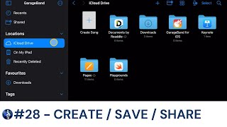 Create, Save and Share | Garageband for iPad Educators' Guide [VIDEO 28] | EUAN SMITH MUSIC screenshot 3