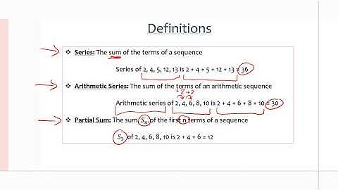MCR3U/Grade 11 Functions: 7.5 Arithmetic Series