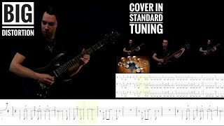 Joe Satriani Big Distortion cover in standard tuning with on-screen Tabs