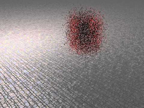 Experiments with Cinema 4d- Exploding Box