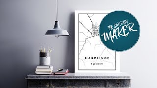 Create Your Own City Map Poster + Free Photoshop Template