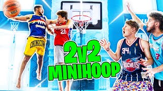 CRAZY DUNKS! 2v2 Mini Hoop Basketball Challenges !!