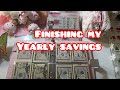 FINISHING MY 100 ENVELOPE CHALLENGE &amp;HELLO KITTY 🐱 challenge with side hustle income yay 