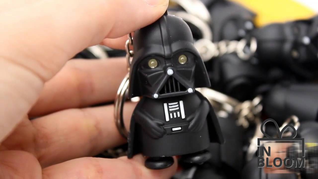 Star Wars saga llaveros con luz LED rareza Darth Vader Yoda 