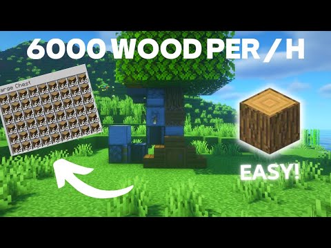 Easy AFK Tree Chop Farm (100 PER MINUTE) | Minecraft 1.19