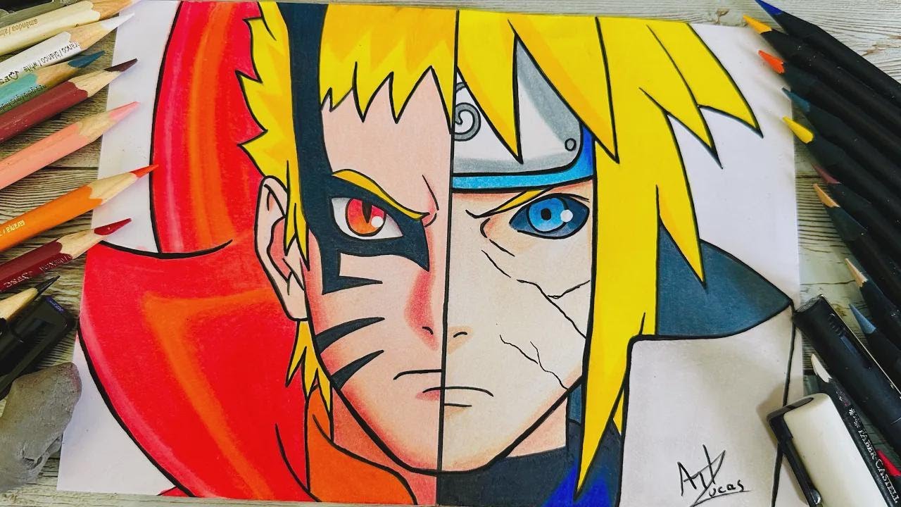 Comment dessiner Naruto Barion et Minato facilement