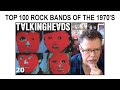 Top 100 rock bands of the 1970s reaction