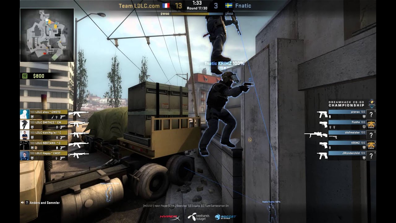 OLOFPASS ! how Fnatic set up boost spot on Overpass.. Counter-strike Global Offensive