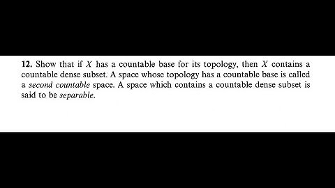 Topology - A second countable space is separable