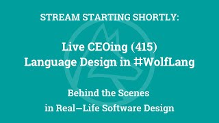 Famous Live CEOing Ep 415: Language Design in Wolfram Language [WriteLoggingData, ReleaseHold & More] Profile