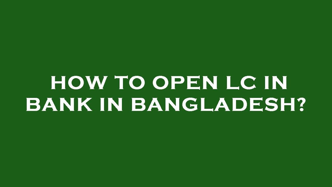 How To Open Lc In Nepal