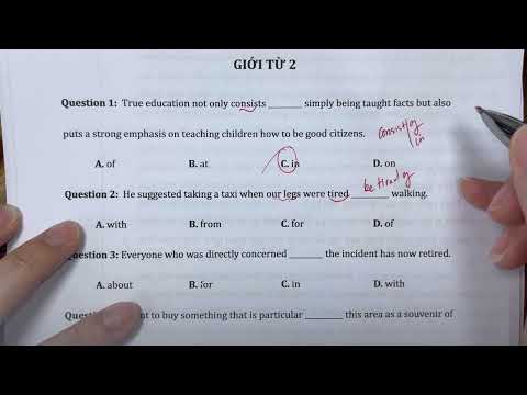 Video NHỮNG CÂU TIẾNG ANH 9 (GIỚI TỪ 2) - YouTube
