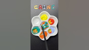 Guess the mixed Letters of Caine #satisfying #colormixing #sharkzhan #tadc