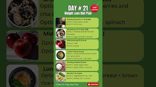 Healthy Meal Plan For WEIGHT Loss (Day 21 Of 60) #shorts