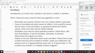 English, reading and writing, cause and effect