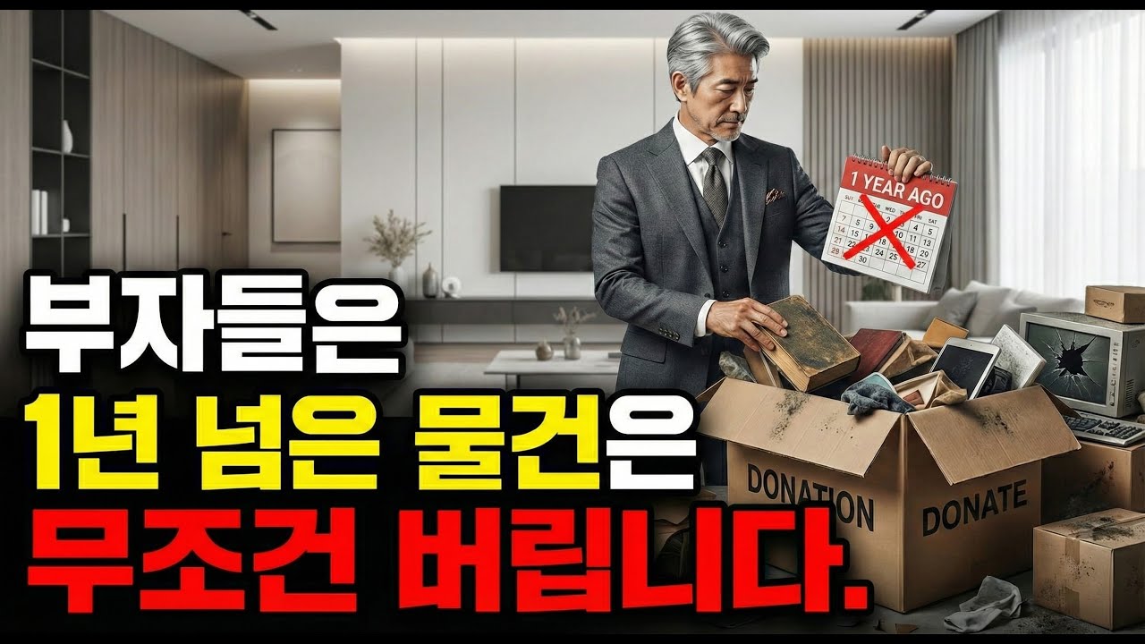 부자들은 1년 넘은 물건은 무조건 버립니다. | 부와 행운을 부르는 청소의 힘 #부자습관 #동기부여 #돈의속성 #청소
