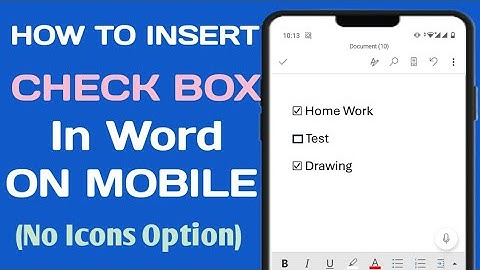 How to Insert Check Box in Word on Mobile | How to Add Checkbox or Tick Mark in MS Word Mobile App