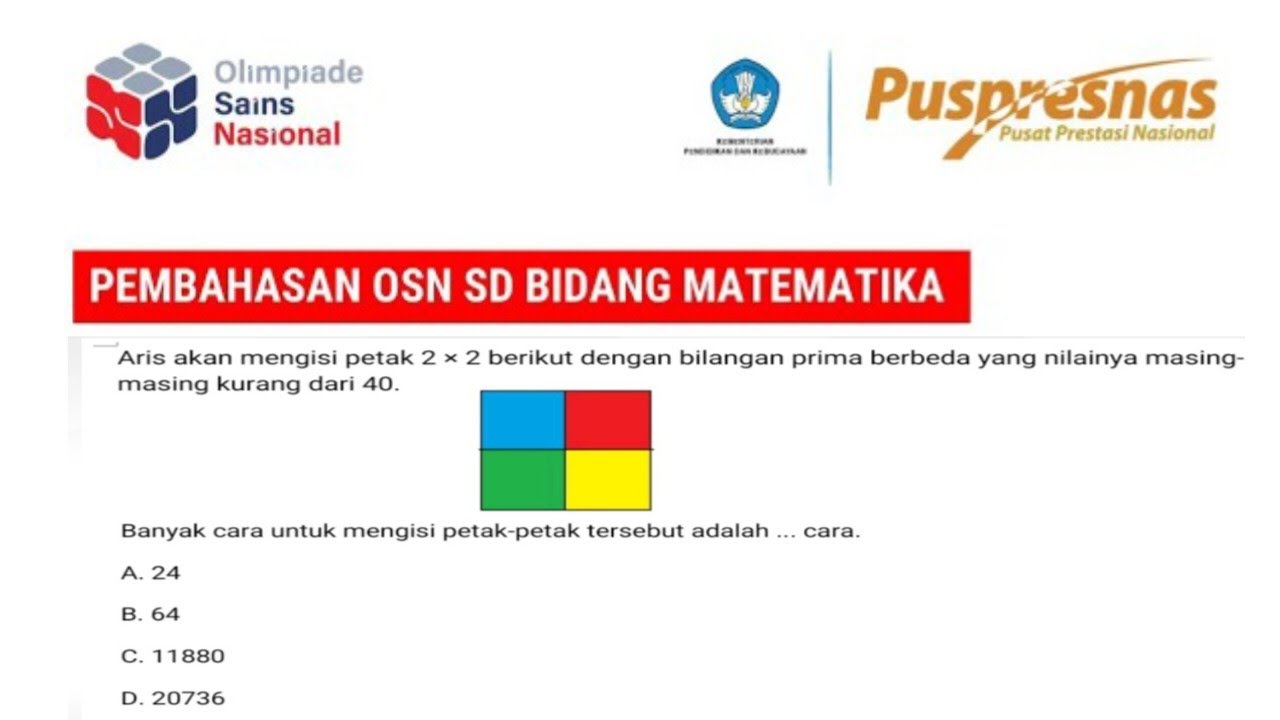 OSNK Matematika 2026 | Pembahasan Soal asli OSN Matematika SD/MI 2025 Kabupaten/Kota - NO. 11
