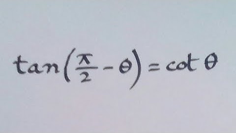 tan (π/2 - θ) = cot θ || Urdu