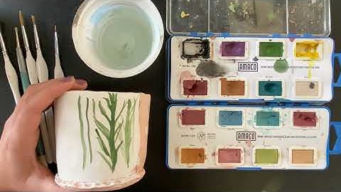Underglaze Watercolors on Bisqueware