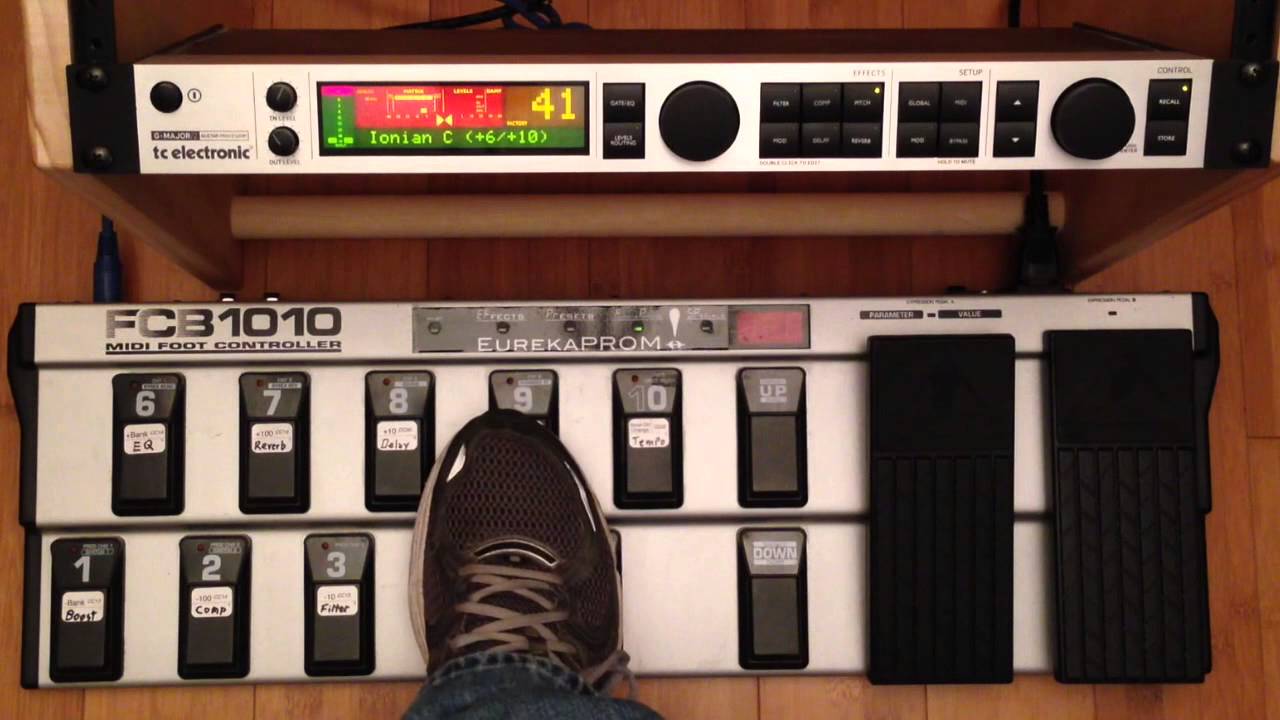 EurekaPROM-enabled FCB1010 with the TC Electronic G-Major2 - YouTube