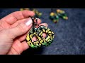 wave textured earrings from polymer clay tutorial FIMO DIY jewelry