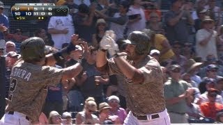 Quentin's homer puts Padres in double figures