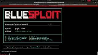 bluesploit - offensive bluetooth pentesting framework