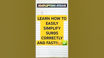 SIMPLIFYING SURDS! #simplify #surds #simplifying #maths #mathhacks #shortsfeed #shortsforyou