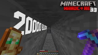 I Mined 20000 Blocks in a Straight Line for NO Reason in Hardcore Minecraft ( #33 )