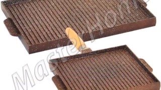 bistecchiera piastra gold black rettangolare 2 in 1