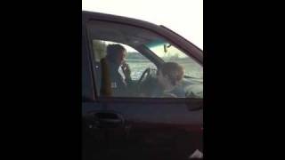 Funny window licker