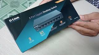 ĐẬP HỘP SWITCH GIGABIT DLINK DGS 108GL  8 PORT  VỎ KIM LOẠI