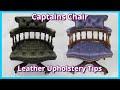 HOW TO REUPHOLSTER A CAPTAINS CHAIR | LEATHER UPHOLSTERY TIPS | FaceliftInteriors