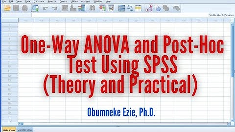 SPSS: One-Way ANOVA and Post Hoc Test (Estimation and Interpretations)