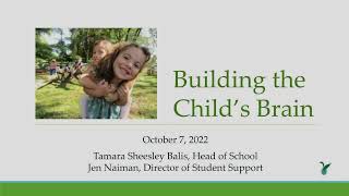 Supporting Your Child's Healthy Brain - Parent Workshop