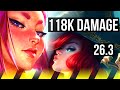 YUNARA &amp; Thresh vs MISS FORTUNE &amp; Poppy (ADC) | 118K damage | EUW Diamond | 26.3