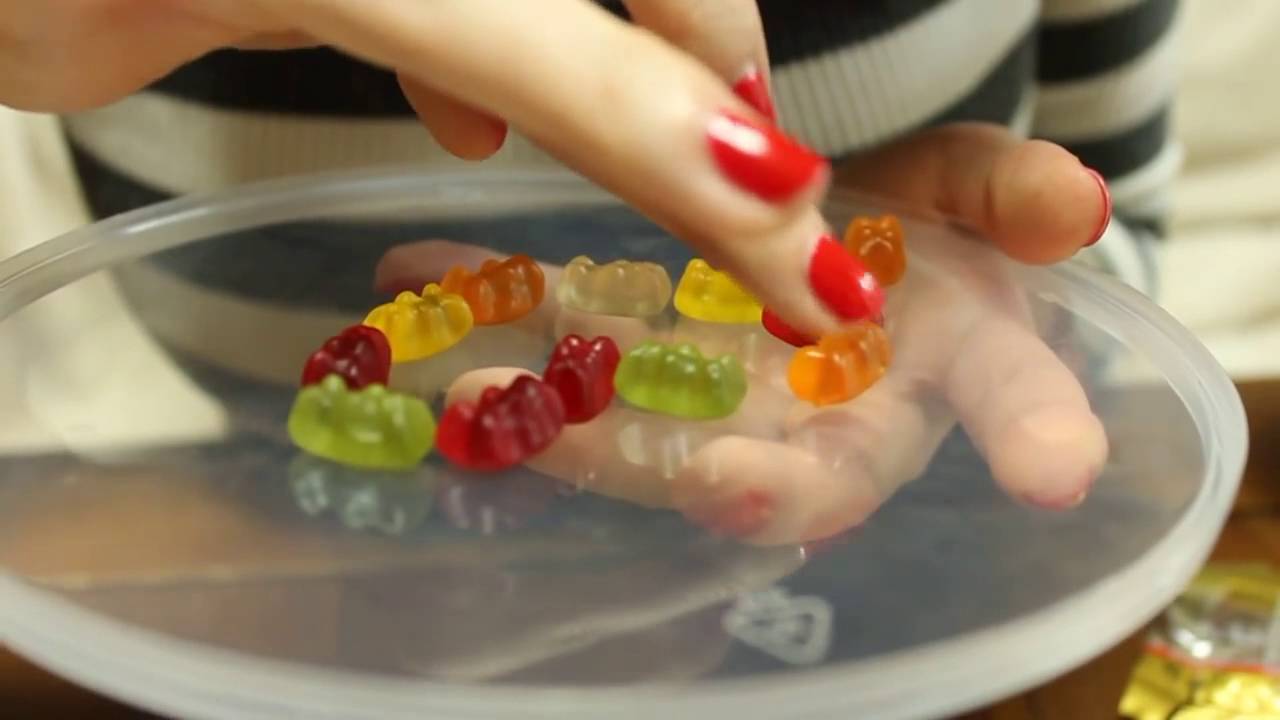 ASMR Eating Gummy Bear YouTube