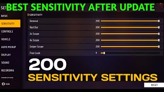 200 SENSITIVITY SETTINGS FREE FIRE AFTER OB 44 UPDATE | HOW TO FIND BEST SENSITIVITY ?