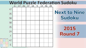 WPF Sudoku 2015 Ronde 7 - Next to Nine Sudoku