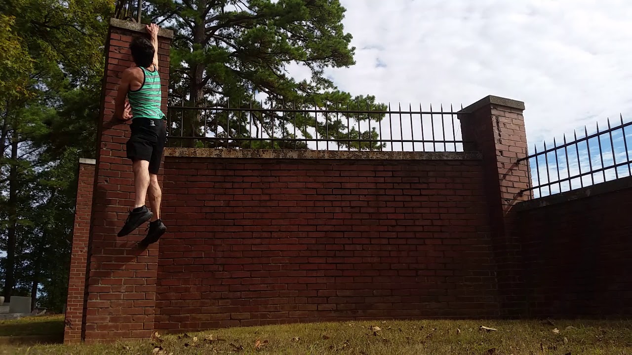 Parkour Wall Kick to Ledge Pull Up Ninja Warrior Training! YouTube