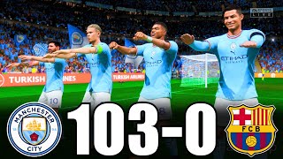 FIFA 23 | RONALDO, MESSI, MBAPPE, NEYMAR, ALL STARS | Manchester City 103-0 Barcelona | UCL FINAL