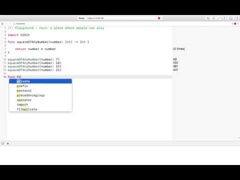 Functions in Swift 3.0