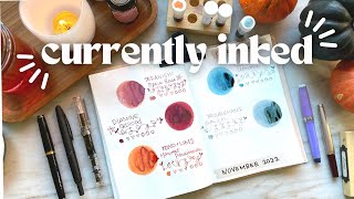 November Currently Inked | Ink Swatches + Writing Samples