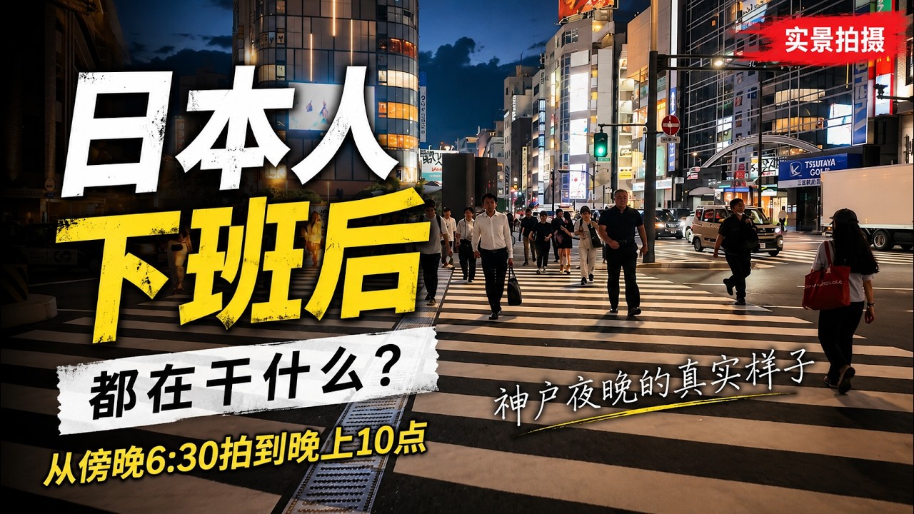 日本人下班後都去哪了?從6:30拍到10點,直擊神戶真實夜生活
