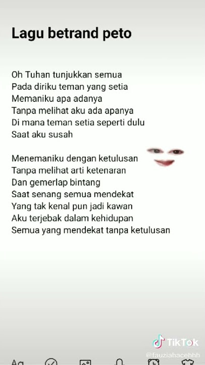 Lirik lagu oh tuhan tunjukan semua. Maaf lagu nya ke potong