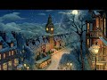 Relaxing snowy vintage night with oldies playing in another room | cozy oldies ambience for unwind