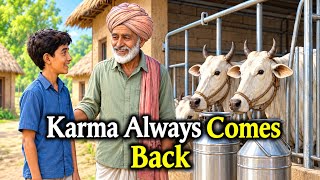 Karma Always Comes Back! | The Greedy Milkman Story | English Moral Story