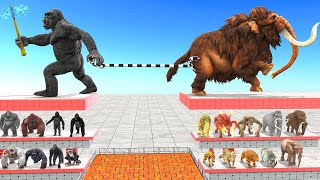 Tug of War - Prehistoric Mammals Vs Mutant Primates - King Kong Vs Mammoth Animal Revolt Battle screenshot 3