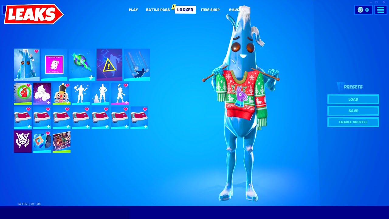 Fortnite Leaked POLAR PEELY Skin and Choice Knit Emote showcase シ - YouTube